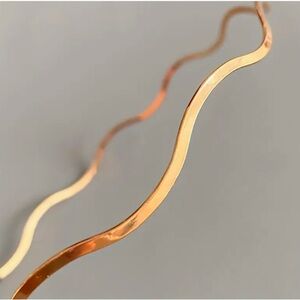 💙💚 Minimalist Wave Metal Headbands – (Gold and Silver)